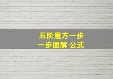 五阶魔方一步一步图解 公式